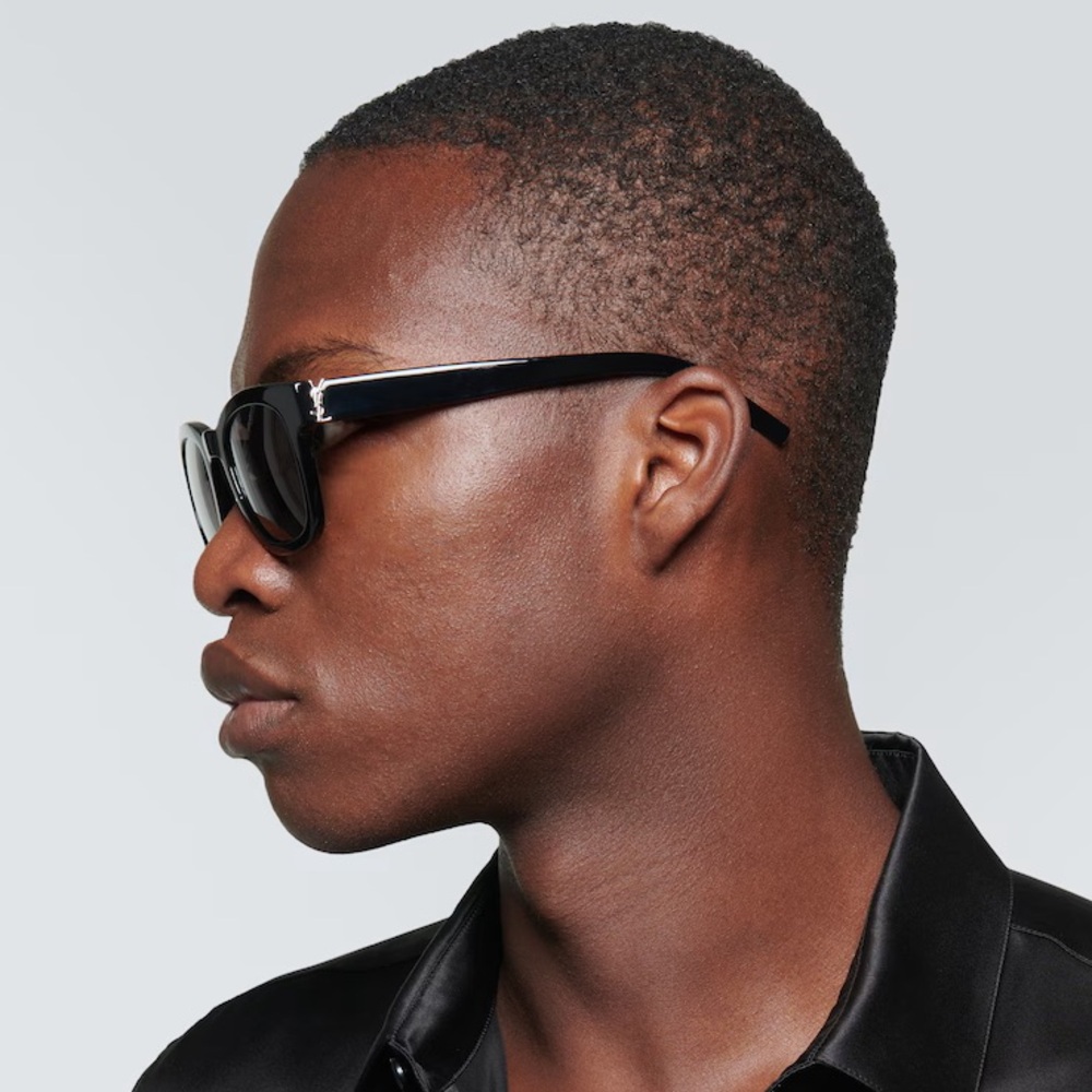 Brand New! YSL Saint Laurent Monogram Square Sunglasses Silver Hardware unisex - Picture 3 of 16